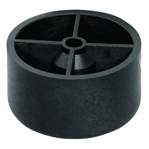 Hafele Furniture Glide, with Screw-Hole, Heights 20/25/30/40 mm, Black, installation height 25 mm,  50 mm, Item# 635.80.325, 63580325, 635-80-325