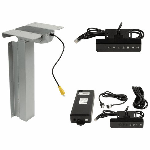 Hafele Adjustable Side Mounted Single Column Table System, STAR, black, Item# 637.45.293, 63745293, 637-45-293