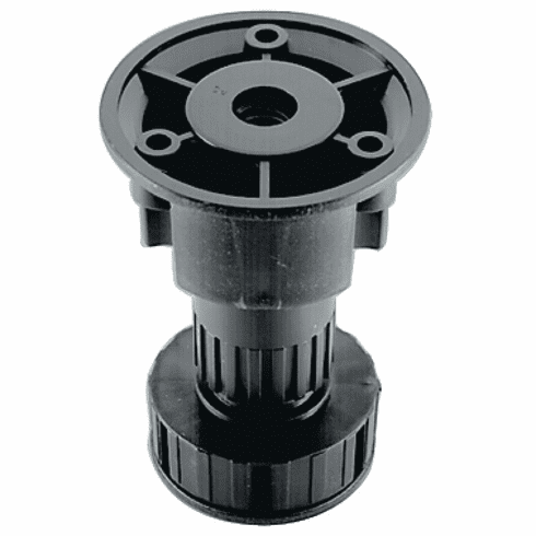 Hafele Base Cabinet Leveler, 2-part, 28 mm, Includes mounting plate, 150 mm (6"), Item# 637.45.371, 63745371, 637-45-371