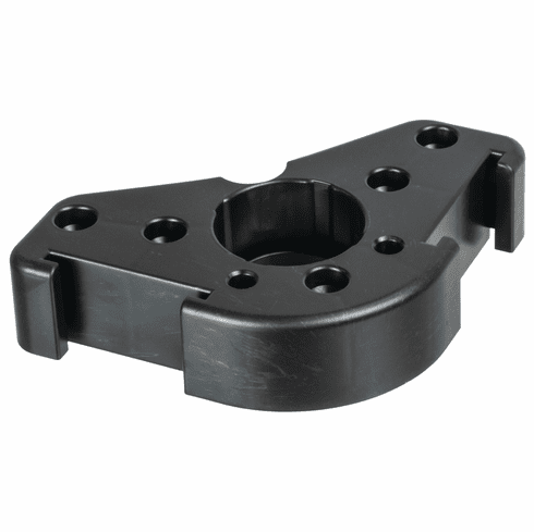 Hafele Corner Mounting Plate, Hfele AXILO Cabinet Leveling System, for applying toe-kick returns, Screw mount, Item# 637.76.342, 63776342, 637-76-342
