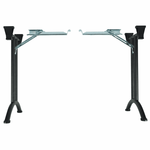 Hafele Folding Table Leg, with Curved Foot, W x H: 590 x 690 mm (23 1/4 x 27 1/8"), Black, Item# 642.86.321, 64286321, 642-86-321