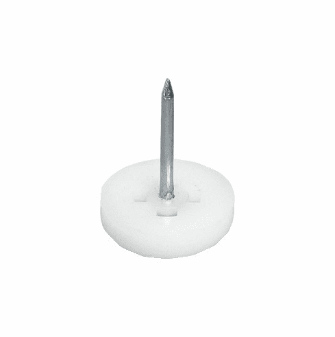 Hafele Furniture Glide, Height 5 mm, Knock-in, 10 mm (3/8"), white, Item# 650.02.100, 65002100, 650-02-100