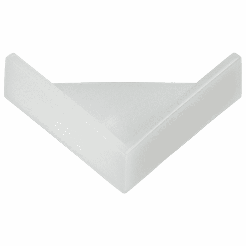 Hafele Corner Protector, with Floor-Guide Bump, white plastic, Item# 650.09.703, 65009703, 650-09-703