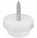 Hafele Furniture Glide, height 10 mm, Screw-in, For knocking in, White,  28 mm (1 1/8"), Item# 650.19.728, 65019728, 650-19-728