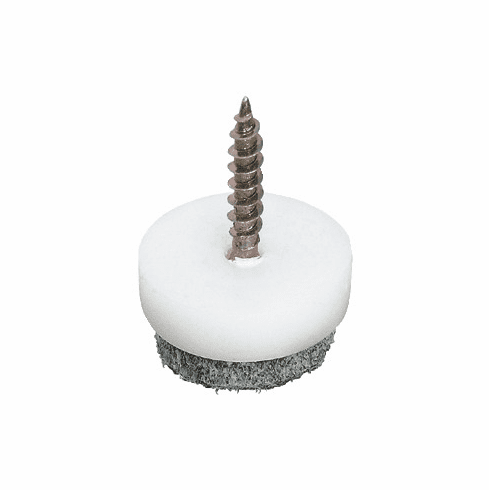 Hafele Furniture Glide, with Felt Pad, height 9 mm, Screw-in,  28 mm (1 1/8"), Item# 650.20.728, 65020728, 650-20-728