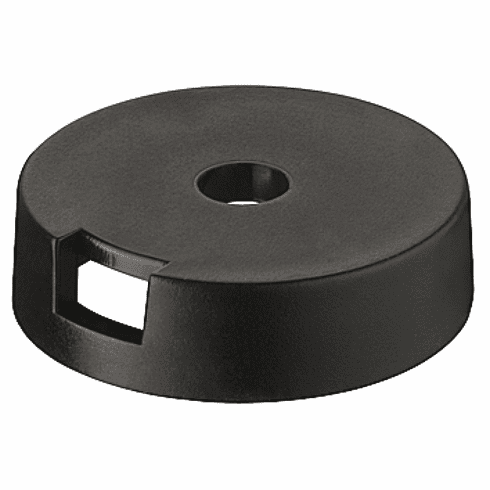 Hafele QuickClick Base, round, for glide inserts  1750 mm, for glide inserts  17 to 50 mm, Black, dim. D: 20 mm, installation height: 6 mm, Item# 650.22.312, 65022312, 650-22-312