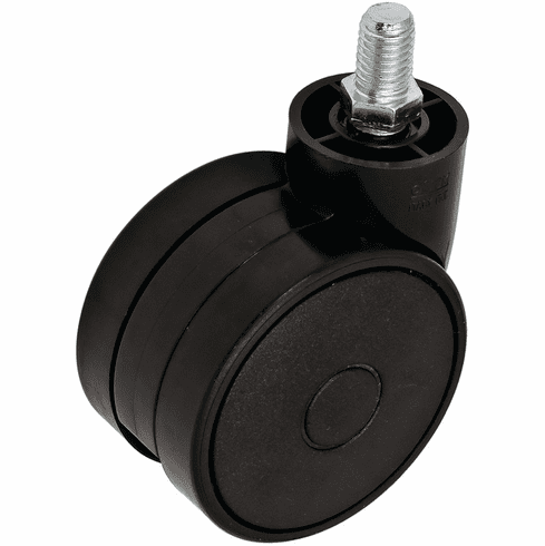 Hafele Caster, M10 Stem, Load-Bearing Capacity 110 lbs., Black, Without brake, Item# 660.32.891, 66032891, 660-32-891