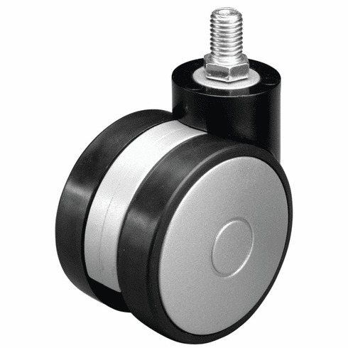 Hafele Caster, M10 Stem, Load-Bearing Capacity 110 lbs., Silver, Without brake, Item# 660.32.991, 66032991, 660-32-991