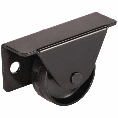 Hafele Bed Box Caster, Rigid, 35 mm, For screw fixing at the side, Black housing, black wheel, Item# 660.98.304, 66098304, 660-98-304