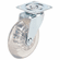 Hafele Coal Box Caster, With soft running surface, fixed or free running, Screw-on plate or M10 threaded bolt, Transparent, Item# 663.24.721, 66324721, 663-24-721