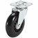 Hafele Coal Box Caster, With soft running surface, fixed or free running, Screw-on plate or M10 threaded bolt, Black, Item# 663.24.921, 66324921, 663-24-921