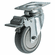 Hafele Swiveling Caster, Plate Mount, with Brake, Wheel Ø75 mm (3"), Item# 663.25.924, 66325924, 663-25-924