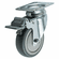 Hafele Swiveling Caster, Plate Mount, with Brake, Wheel Ø125 mm (5"), Item# 670.13.902, 67013902, 670-13-902