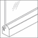Hafele Panel Retainer, Thicker Profile, for Glass Door Fittings, Item# 706.61.411, 70661411, 706-61-411