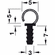 Hafele Sealing profile, with ribbed flanges, round, brown, Item# 716.99.102, 71699102, 716-99-102