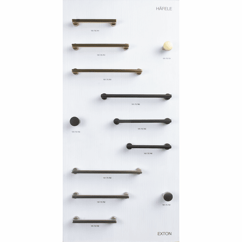 Hafele Decorative Hardware Display Board, White, Exton Collection, Item# 732.31.075, 73231075, 732-31-075