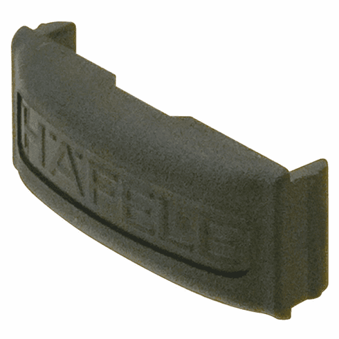 Hafele Large Cover Cap, TAG Omni Track , Secures the hook to the wall track allowing the hooks to be repositioned horizontally and covers the hole in the base plate, Black, Item# 792.02.349, 79202349, 792-02-349