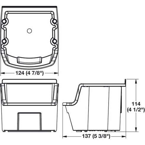 Hafele Utility Bin, HandiACCESSORIES™, HandiSOLUTIONS, Black, HSPUBB, Item# 792.14.340, 79214340, 792-14-340