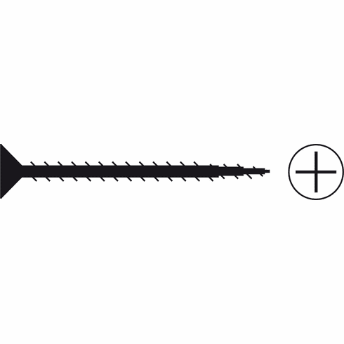 Hafele Drywall Screws, HandiSCREWSâ„¢, HandiSOLUTIONS, Beachwood, HSWS1400BWTBK, 1 5/8" length, 100 pcs, Item# 792.16.001, 79216001, 792-16-001