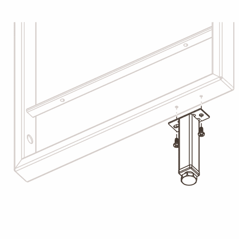 Hafele Adjustable Foot, YouK Shelf System, Height: (4") 100 mm, Item# 793.20.390, 79320390, 793-20-390