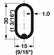 Hafele Welded Steel Oval Wardrobe Tube, with Supports, Chrome-plated, 451 mm (17 3/4"), Item# 801.13.245, 80113245, 801-13-245