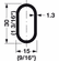 Hafele Aluminum Oval Wardrobe Tube, with Supports, Black, 908 mm (35 3/4"), Item# 801.13.368, 80113368, 801-13-368
