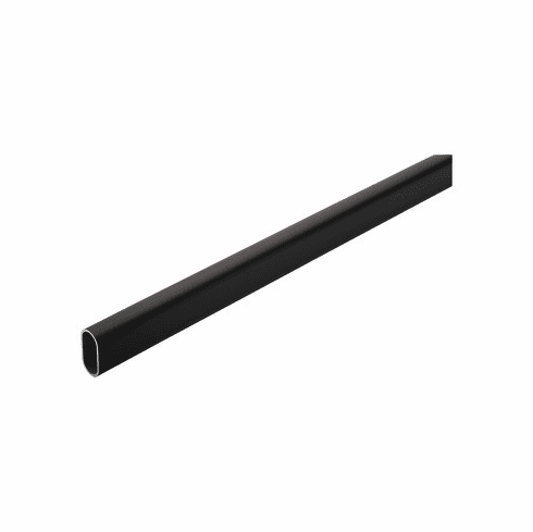 Hafele Oval Wardrobe Tube, Aluminum, Black, 92" length, Item# 801.13.383, 80113383, 801-13-383