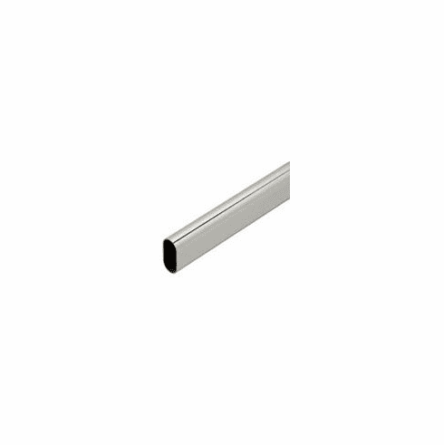 Hafele Aluminum Oval Wardrobe Tube, with Supports, Matt aluminum, 451 mm (17 3/4"), Item# 801.13.385, 80113385, 801-13-385