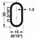 Hafele Aluminum Oval Wardrobe Tube, with Supports, Matt aluminum, 756 mm (29 3/4"), Item# 801.13.387, 80113387, 801-13-387