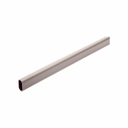 Hafele Oval Wardrobe Tube, Aluminum, Matt nickel, 92" length, Item# 801.13.693, 80113693, 801-13-693