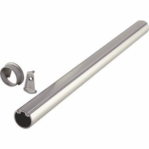 Hafele Round Wardrobe Tube with Supports, TAG Synergy Elite Collection, Black protective insert, Slate, 29 3/4", Item# 801.42.357, 80142357, 801-42-357