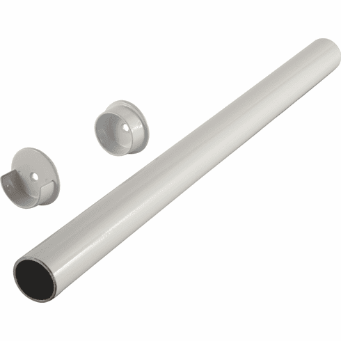 Hafele Round Wardrobe Tube with Supports, TAG Synergy Collection, White, 29 3/4", Item# 801.42.737, 80142737, 801-42-737