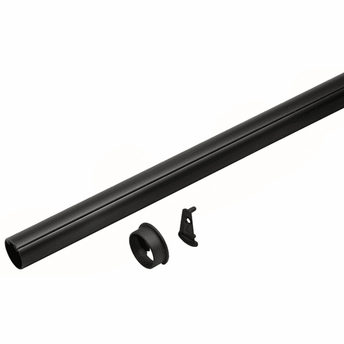 Hafele Round Wardrobe Tube with Supports, TAG Synergy Elite Collection, Black protective insert, Black, 35 3/4", Item# 801.43.348, 80143348, 801-43-348