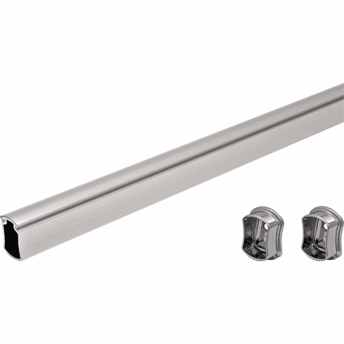 Hafele Wardrobe Tube with End Supports, TAG Signature Collection, 29 3/4", polished chrome, Item# 801.78.293, 80178293, 801-78-293