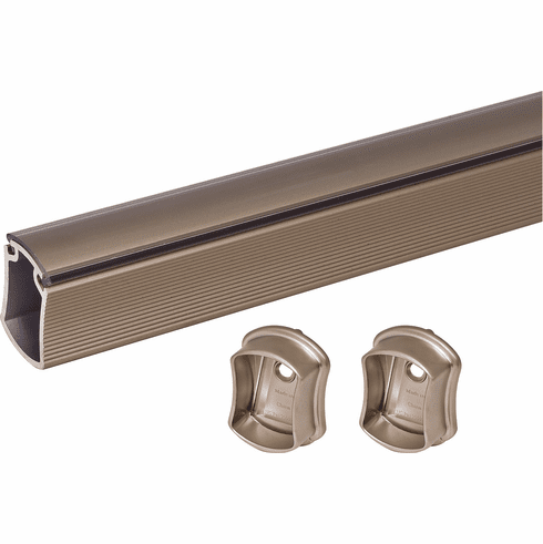 Hafele Wardrobe Tube with End Supports, TAG Signature Collection, 23 3/4", matt nickel, Item# 801.78.692, 80178692, 801-78-692