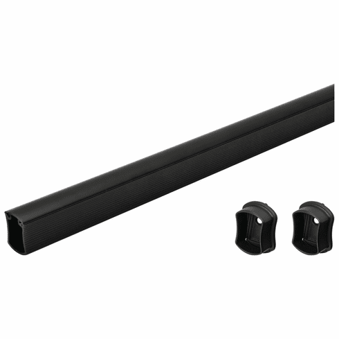 Hafele Wardrobe Tube with End Supports, TAG Signature Collection, 35 3/4", black, Item# 801.78.718, 80178718, 801-78-718