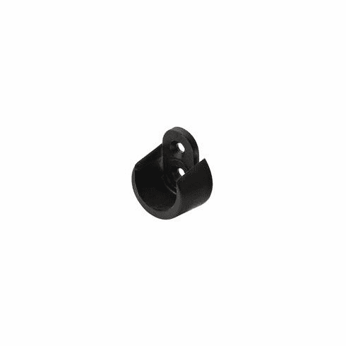 Hafele Plastic Wardrobe Tube Support, for Diameter:19 mm Round Wardrobe Tube, Black, Item# 803.03.300, 80303300, 803-03-300
