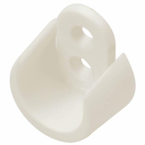 Hafele Plastic Wardrobe Tube Support, for Diameter:19 mm Round Wardrobe Tube, White, Item# 803.03.700, 80303700, 803-03-700