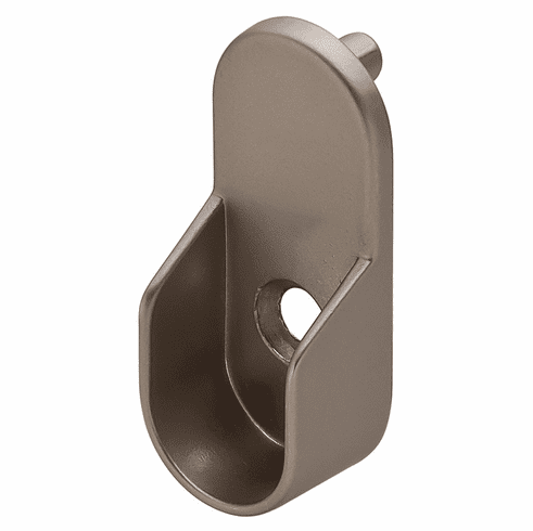 Hafele Wardrobe Tube Support with Dowels, for Oval Wardrobe Tubes, For insertion into 32 mm system holes, Matt nickel, 1/2" width, Item# 803.39.600, 80339600, 803-39-600