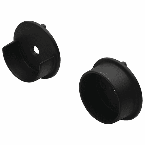 Hafele Wardrobe Tube End Support, TAG Synergy Collection, With two pins for 5 mm holes, Black, Item# 803.56.300, 80356300, 803-56-300