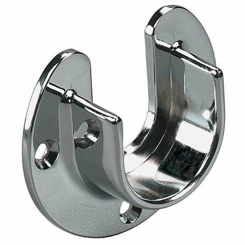 Hafele Wardrobe Tube Support, for KV 750 5 Series, Diameter:33 mm (1 5/16"), KV 766, half enclosed, chrome, Item# 803.60.212, 80360212, 803-60-212