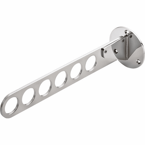 Hafele Adjustable Laundry Valet, 6-Holes, 11", Polished chrome, Item# 805.43.250, 80543250, 805-43-250