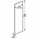 Hafele Fixed Mirror, TAG Synergy Elite, 35" Height, Matt Aluminum, Item# 805.73.011, 80573011, 805-73-011