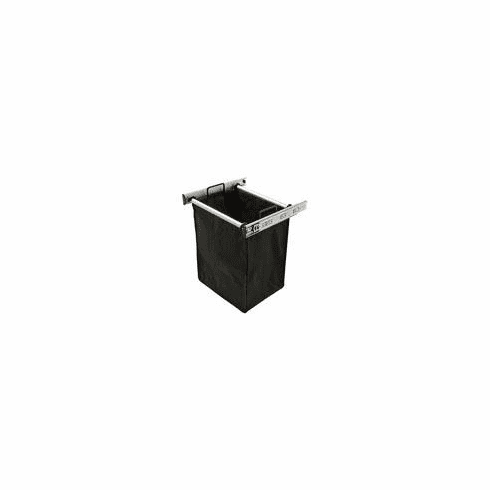 Hafele Pull-Out Hamper, with Removable Bags, TAG Synergy Collection, Matt aluminum, 18", 1 large bag, Item# 807.52.931, 80752931, 807-52-931