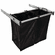 Hafele Pull-Out Hamper, with Removable Bags, TAG Synergy Collection, Matt aluminum, 24", 2 small bags, Item# 807.52.933, 80752933, 807-52-933