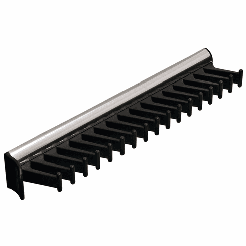 Hafele Tie Rack, TAG Synergy Collection, 17 Hook, 11 15/16", With 3/4 extension slide, Polished chrome, Item# 807.54.232, 80754232, 807-54-232