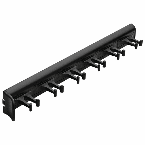 Hafele Belt Rack, TAG Synergy Collection, 6 Hook, 14 1/8", With 3/4 extension slide, Black, Item# 807.54.331, 80754331, 807-54-331