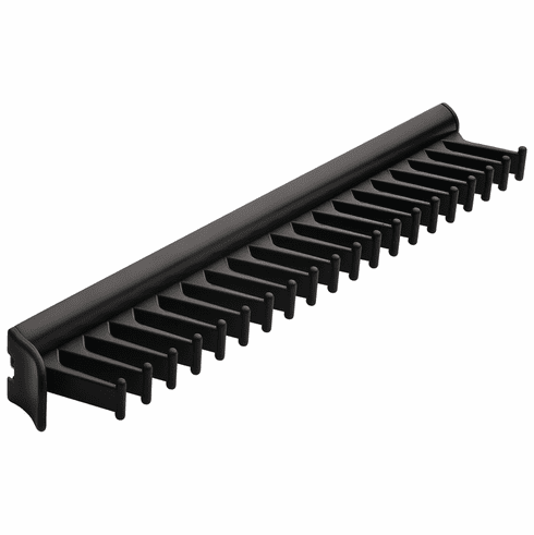 Hafele Tie Rack, TAG Synergy Collection, 17 Hook, 11 15/16", With 3/4 extension slide, Black, Item# 807.54.332, 80754332, 807-54-332