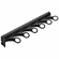 Hafele Scarf Rack, TAG Synergy Collection, 6 Hook, 14 1/8", With 3/4 extension slide, Black, Item# 807.54.334, 80754334, 807-54-334