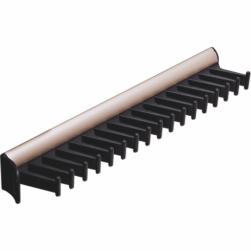 Hafele Tie Rack, TAG Synergy Collection, 17 Hook, 11 15/16", With 3/4 extension slide, Matt nickel, Item# 807.54.632, 80754632, 807-54-632